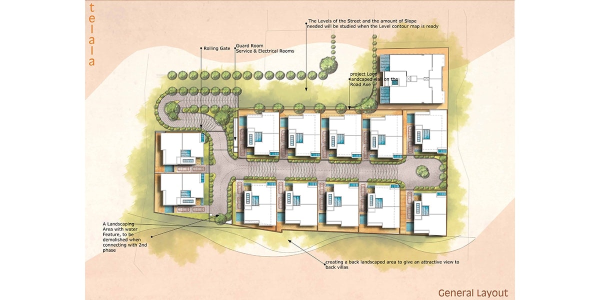disposition générale plan architecture arabe par INJ ARCHITECTS