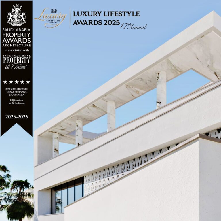 "MFJ Mansion by INJ Architects has been recognized with two international awards in 2025 – Luxury Lifestyle Awards and the International Property Awards (Saudi Arabia)."