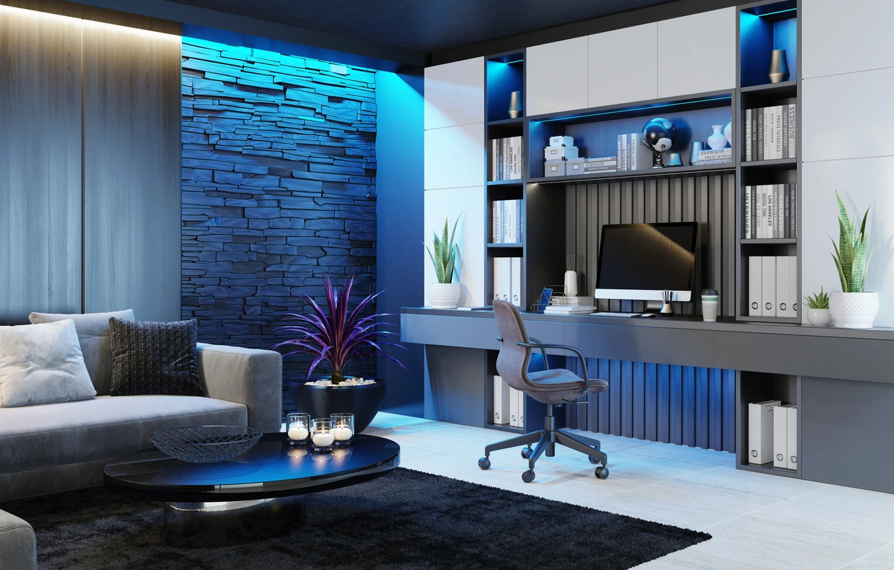Integration of art and technology in interior spaces