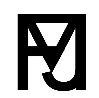 INJ Architects bold black geometric monogram logo combining interlocking letters on a plain white background representing the visual identity for a residential development
