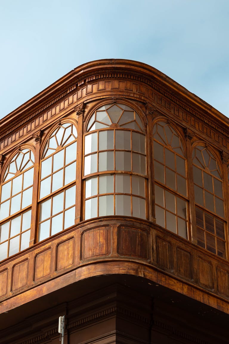 Exterior of a Wooden Building